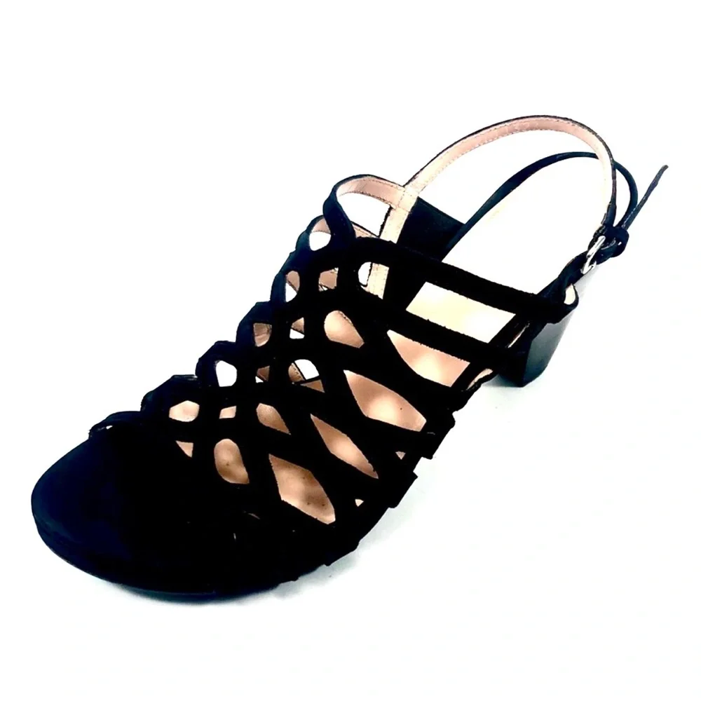 Stuart Weitzman Sz.9.5 N Black Strappy 3” Heel